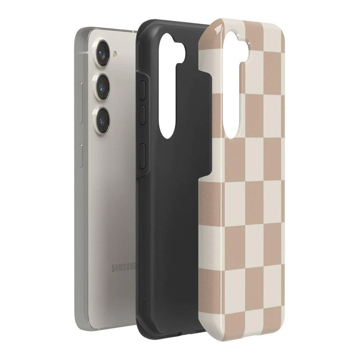 Fit Check | Neutral Checkerboard Samsung Case - Image 2