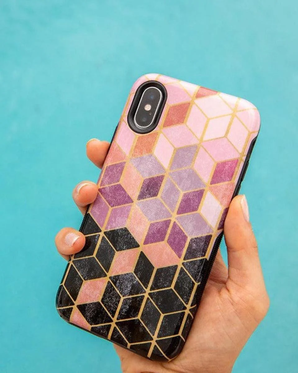 Stepping Up | Geo Rose Gold Marble Case - Image 63