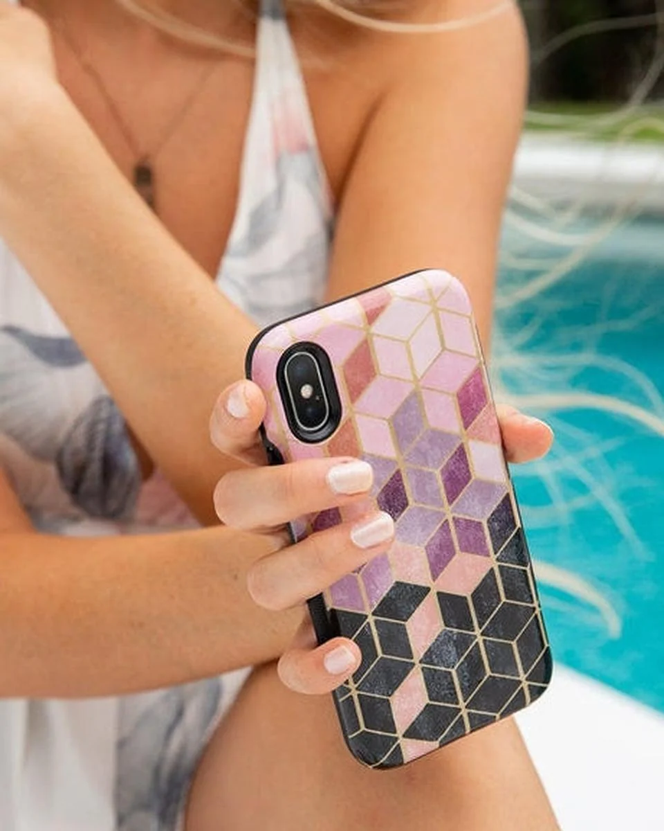 Stepping Up | Geo Rose Gold Marble Case - Image 64
