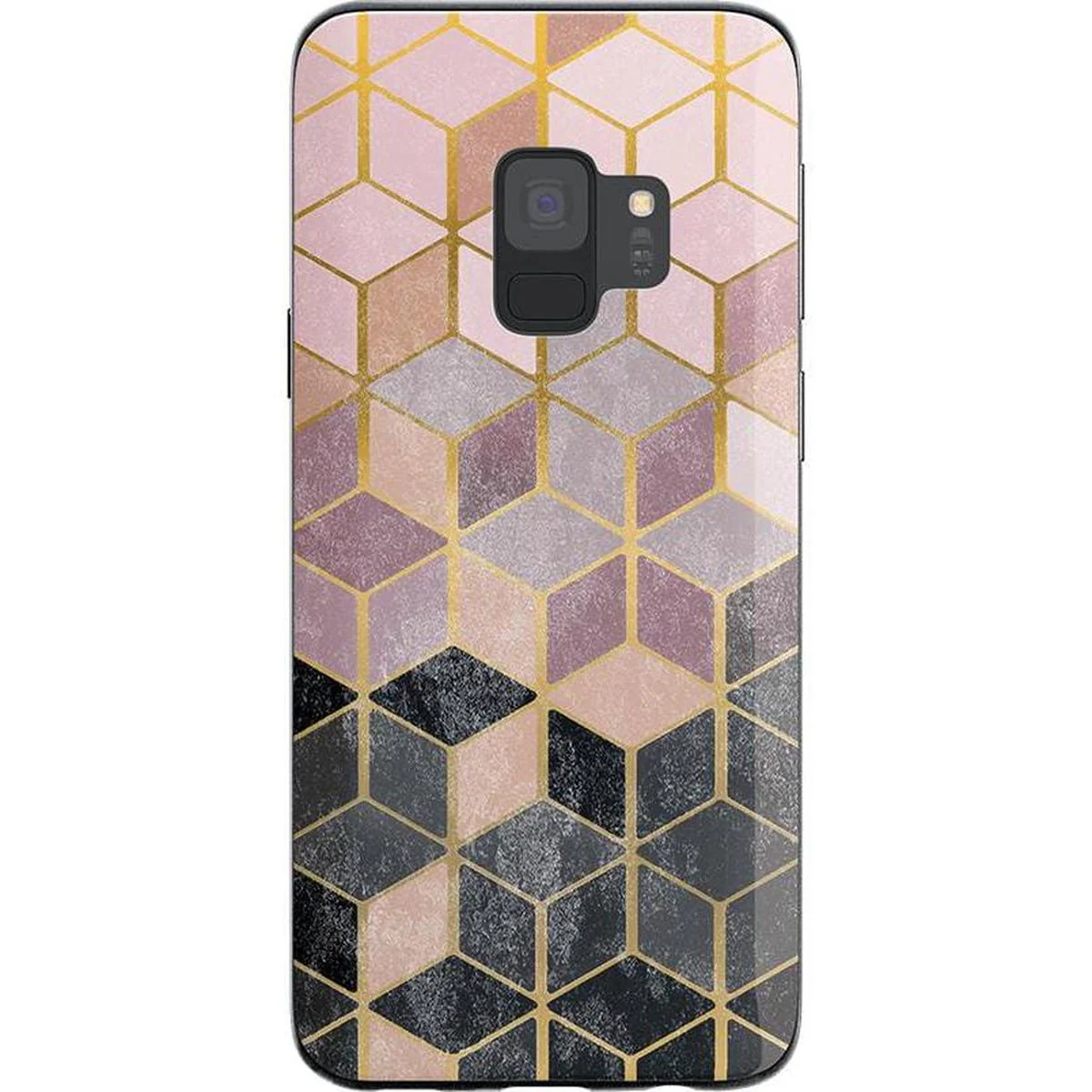 Stepping Up | Geo Rose Gold Marble Samsung Case - Image 4