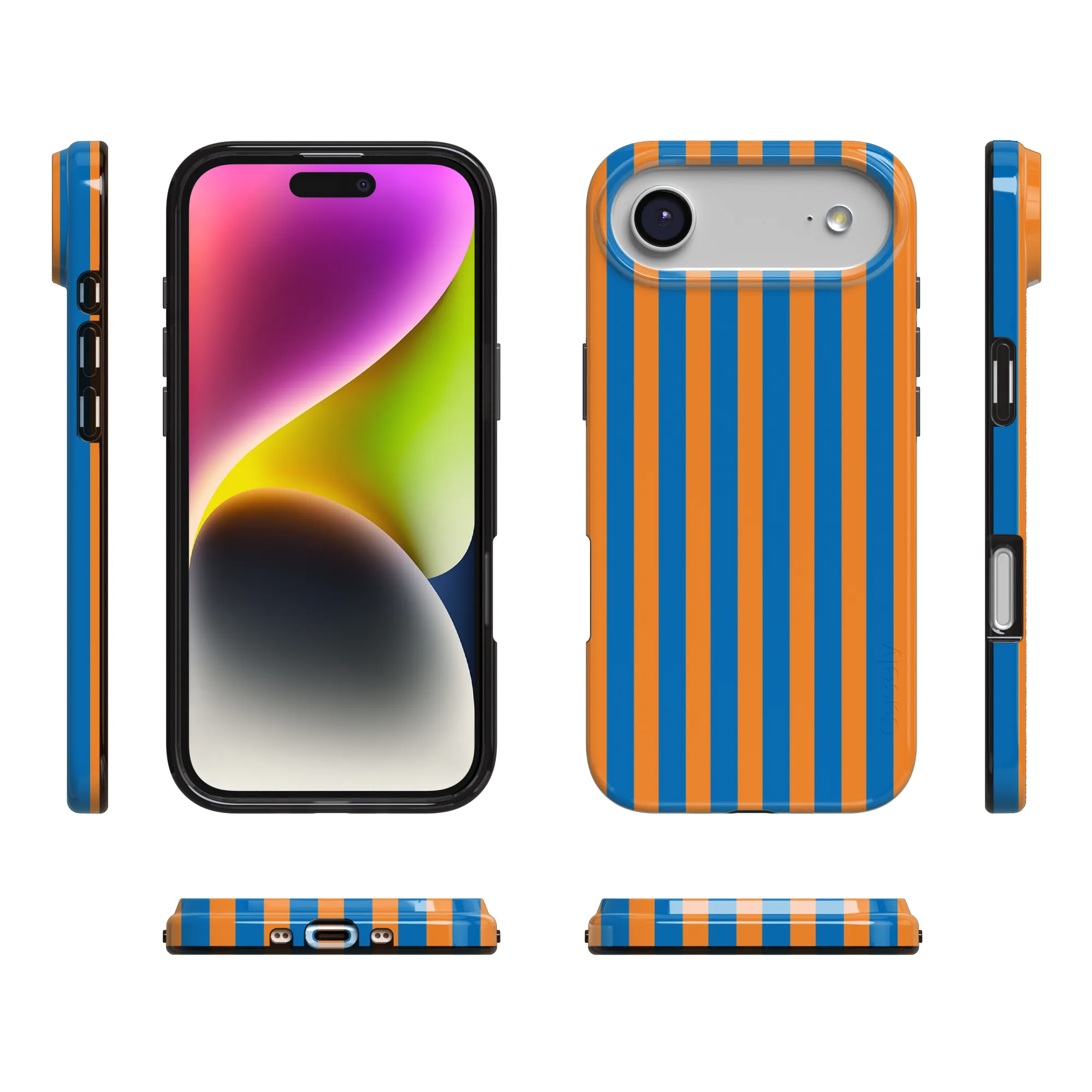 Go New York | Blue & Orange Stripes Case - Image 106