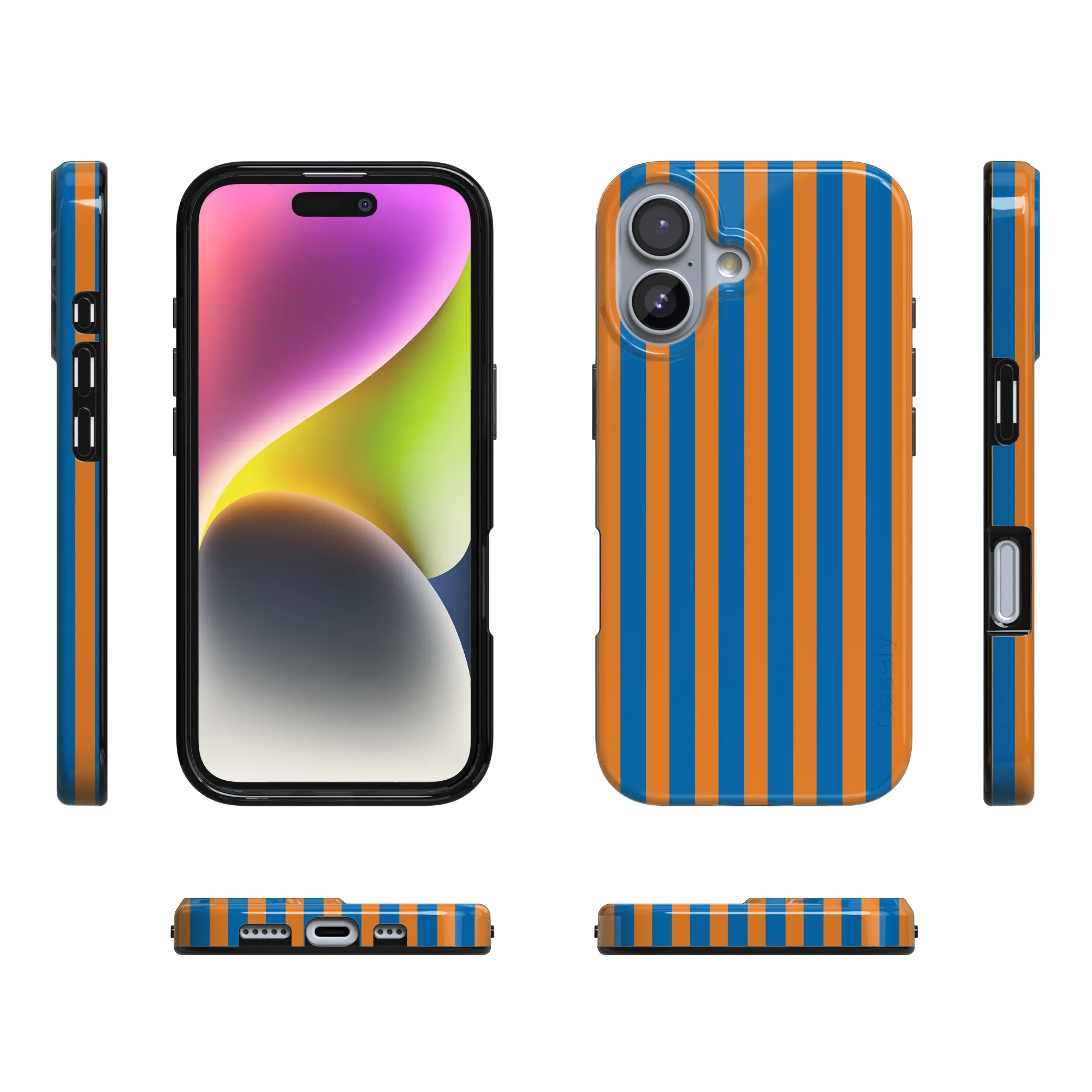 Go New York | Blue & Orange Stripes Case - Image 111