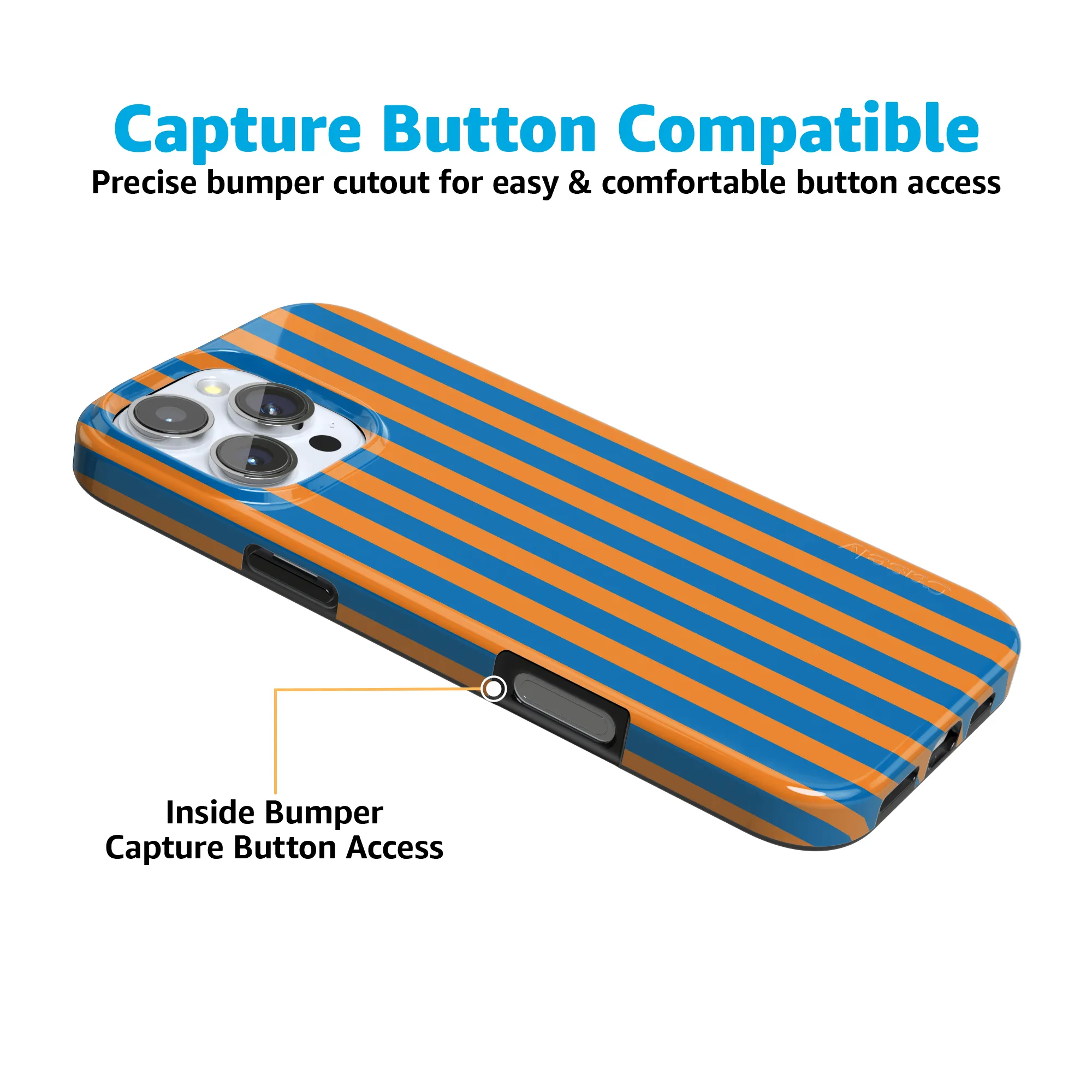 Go New York | Blue & Orange Stripes Case - Image 121