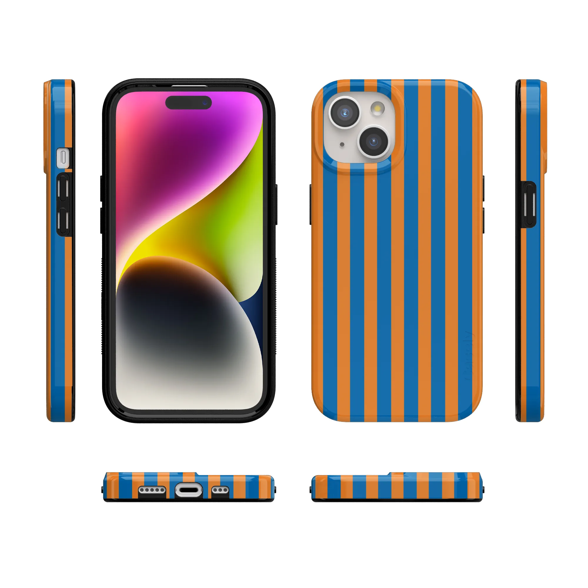 Go New York | Blue & Orange Stripes Case - Image 132