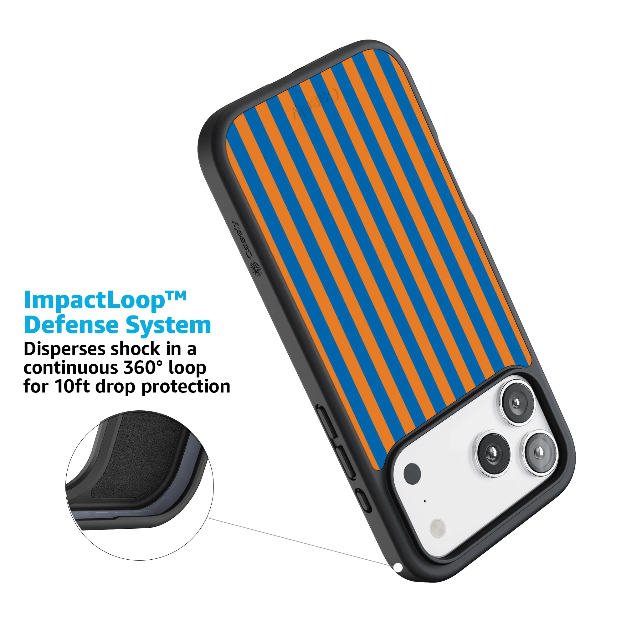 Go New York | Blue & Orange Stripes Case - Image 191
