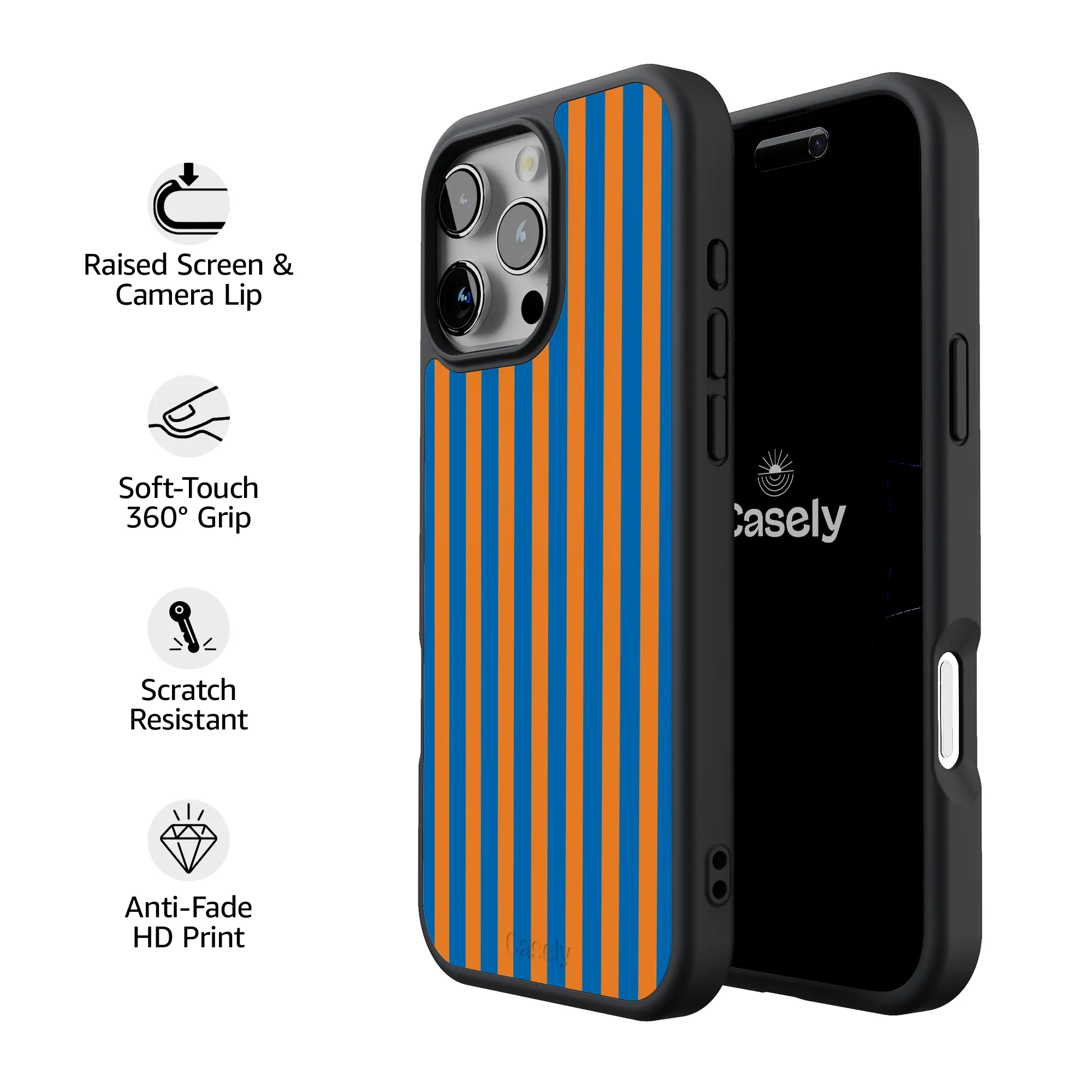 Go New York | Blue & Orange Stripes Case - Image 207