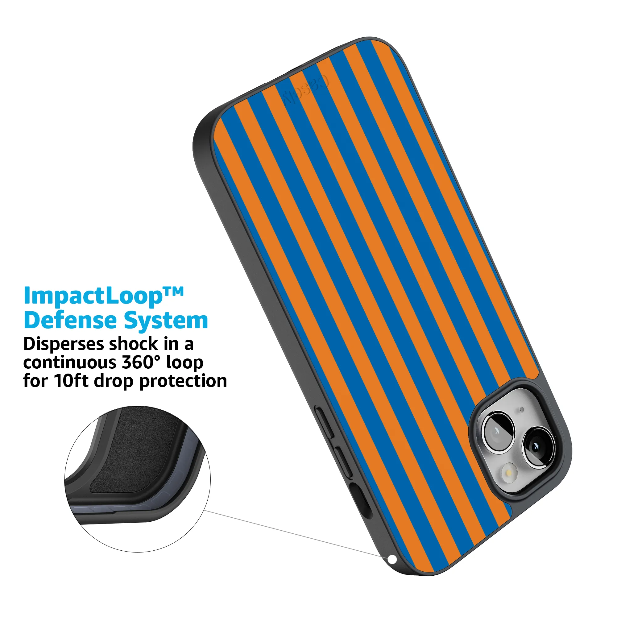 Go New York | Blue & Orange Stripes Case - Image 228