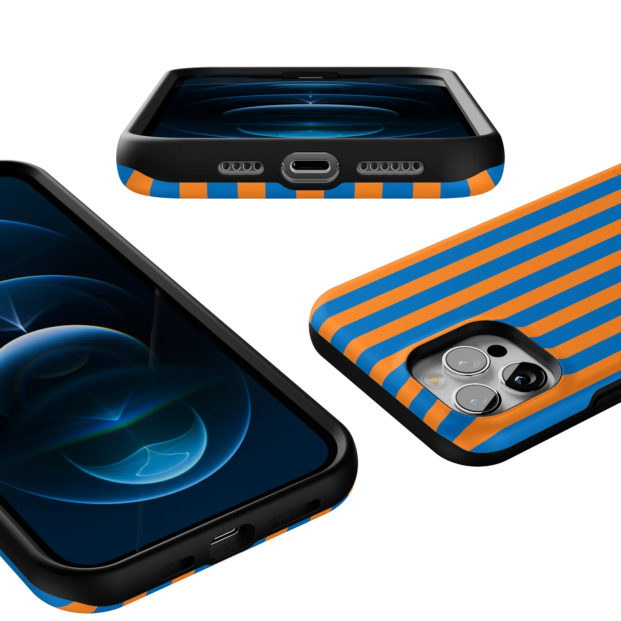 Go New York | Blue & Orange Stripes Case - Image 65