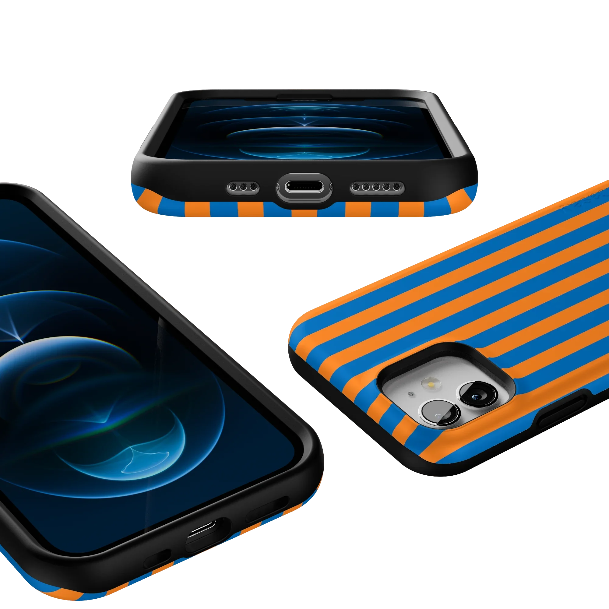 Go New York | Blue & Orange Stripes Case - Image 75