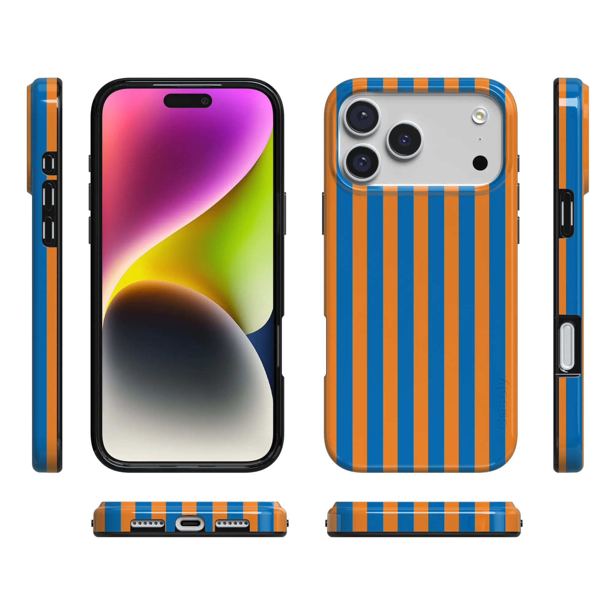 Go New York | Blue & Orange Stripes Case - Image 97