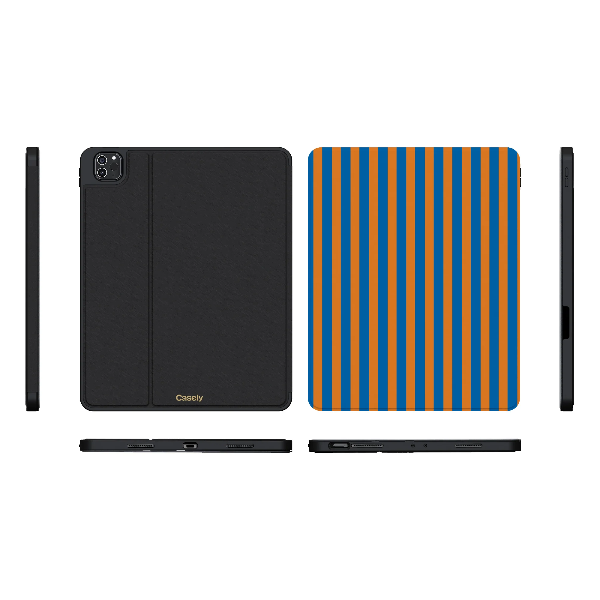 Go New York | Blue & Orange Stripes iPad Case - Image 21