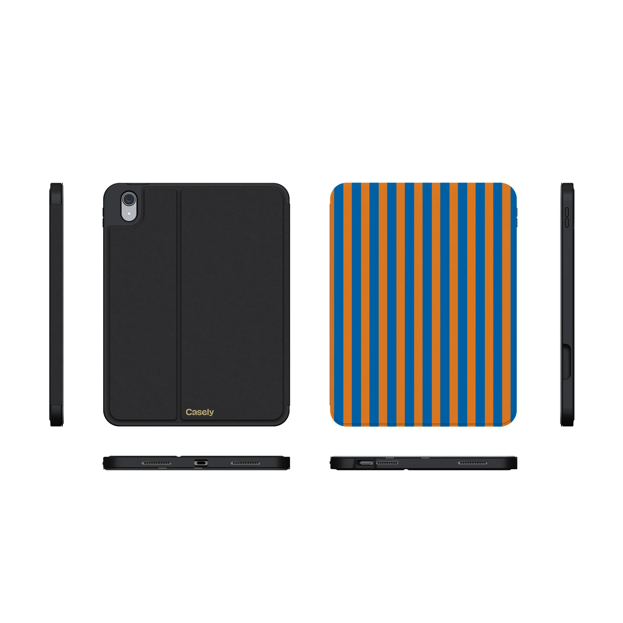 Go New York | Blue & Orange Stripes iPad Case - Image 28