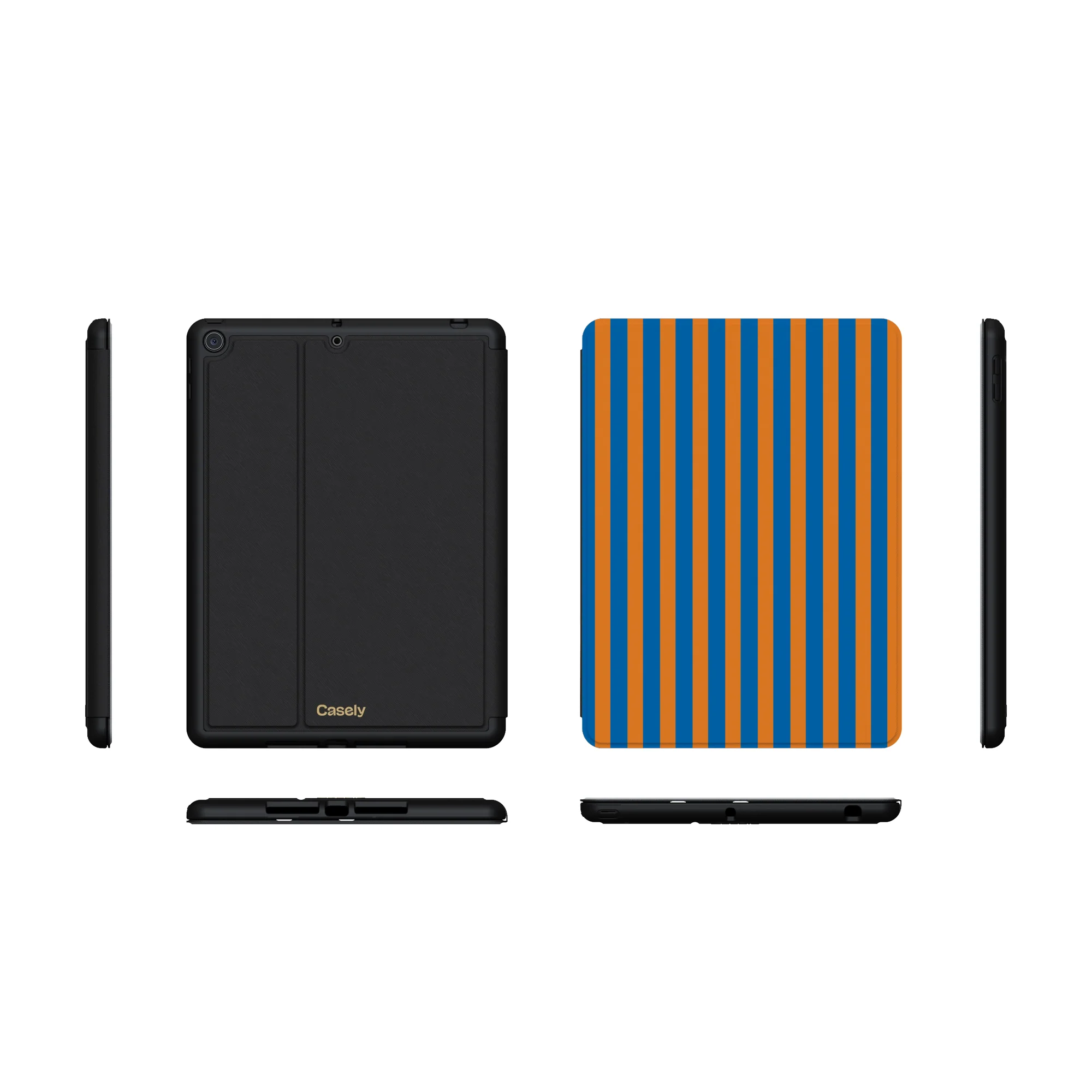 Go New York | Blue & Orange Stripes iPad Case - Image 36