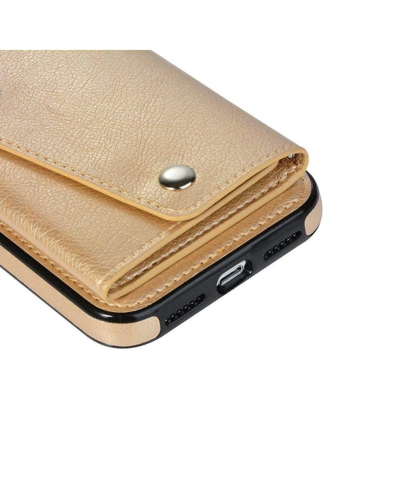 Gold Vegan Leather | Wallet Case - Image 11