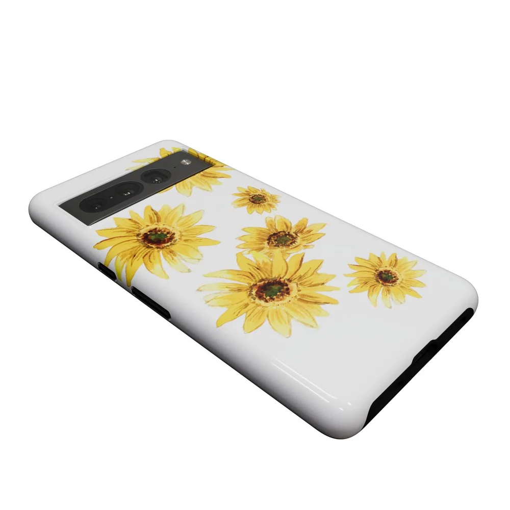 Golden Garden | Yellow Sunflower Floral Google Pixel Case - Image 11