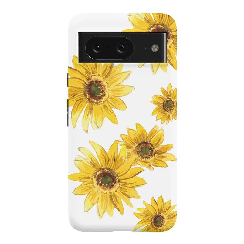 Golden Garden | Yellow Sunflower Floral Google Pixel Case - Image 13