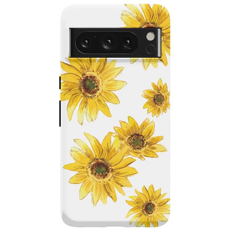Golden Garden | Yellow Sunflower Floral Google Pixel Case - Image 14