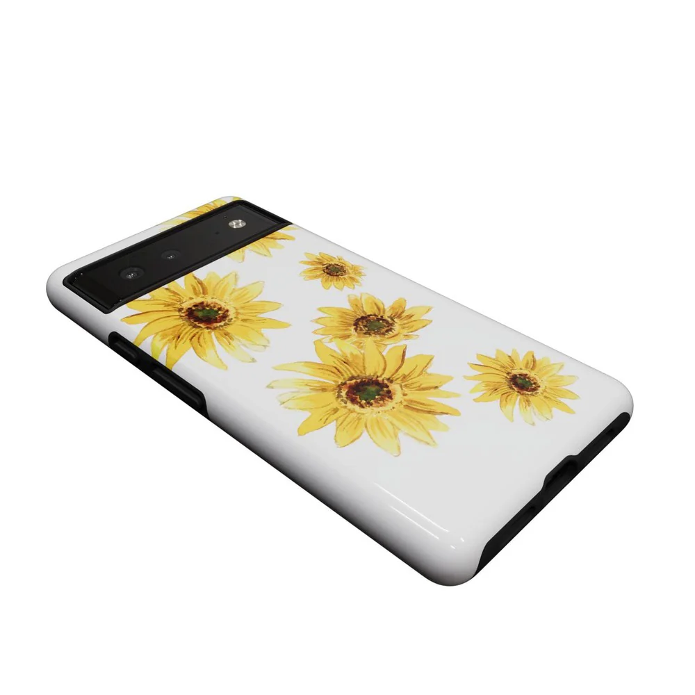 Golden Garden | Yellow Sunflower Floral Google Pixel Case - Image 2