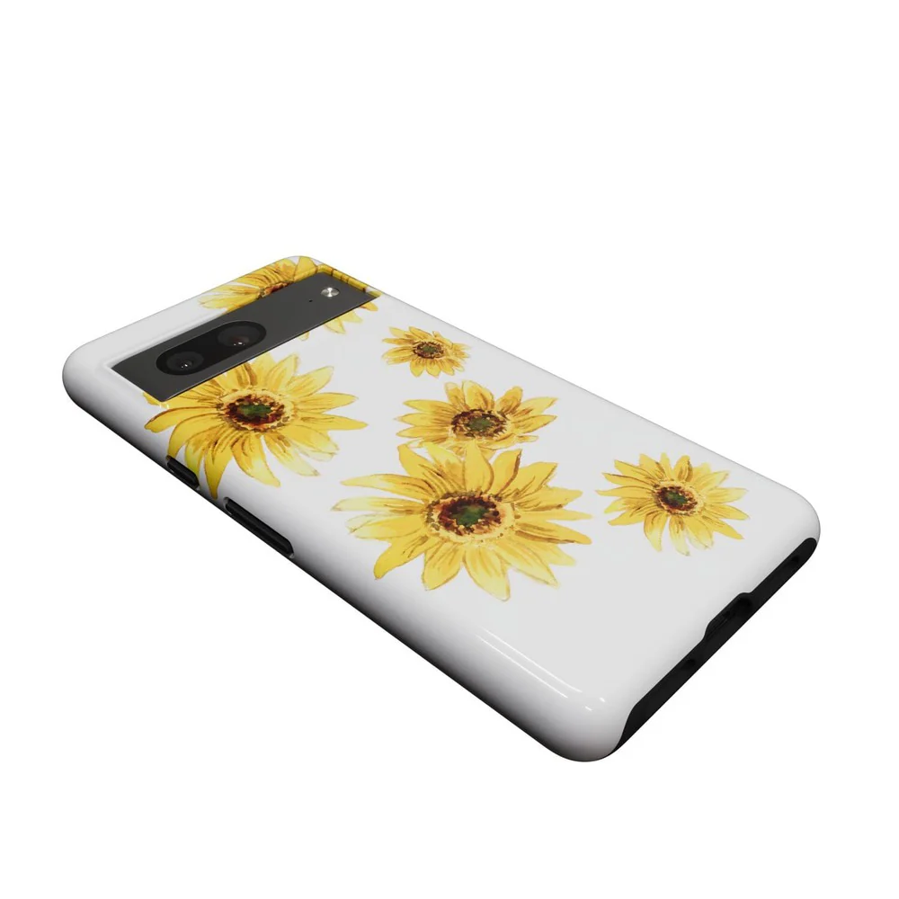 Golden Garden | Yellow Sunflower Floral Google Pixel Case - Image 8
