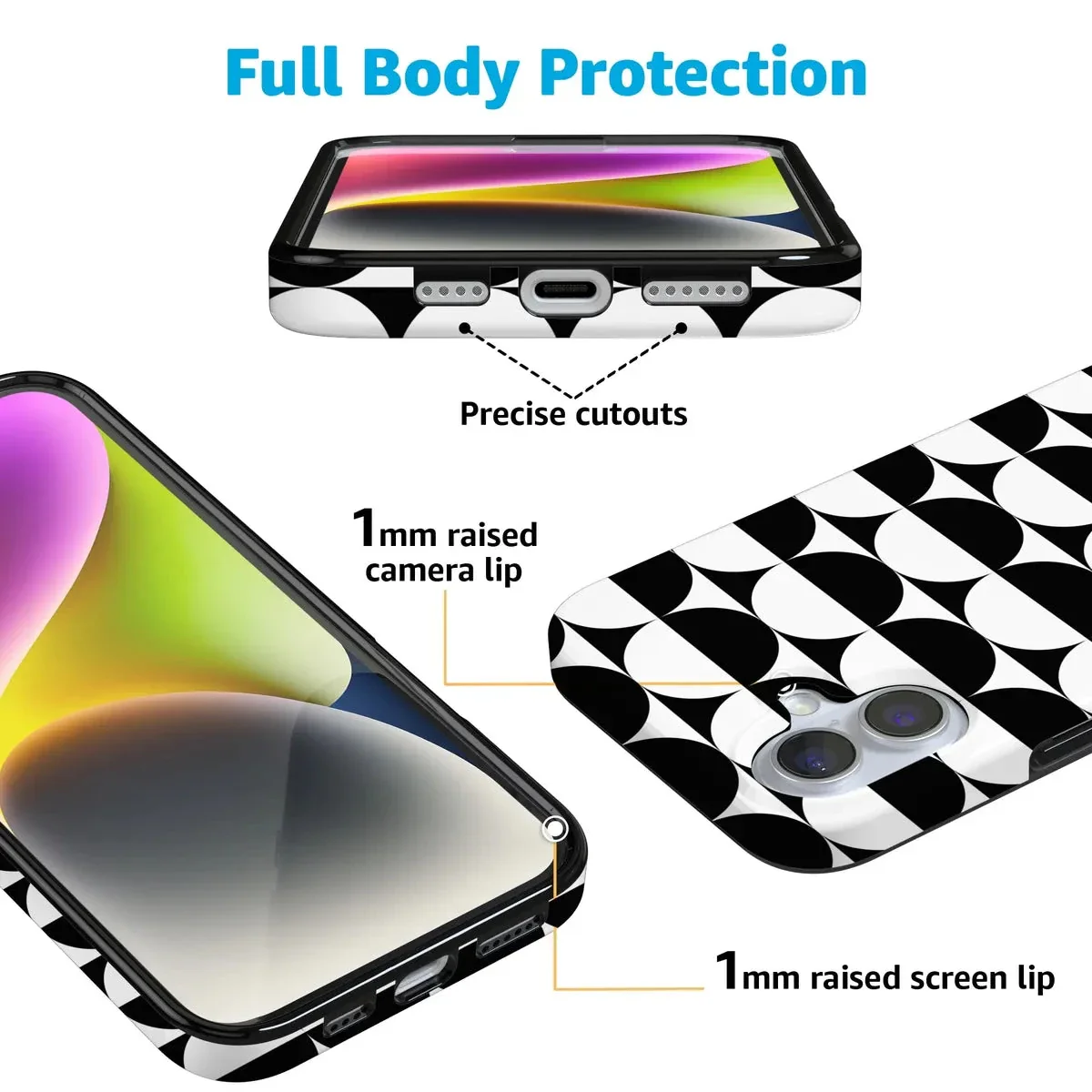 Half Moon | High Contrast Design Case - Image 146