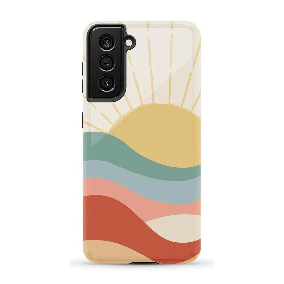 Here Comes the Sun | Colorblock Sunset Samsung Case - Image 34