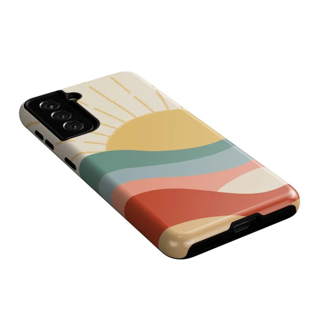 Here Comes the Sun | Colorblock Sunset Samsung Case - Image 35