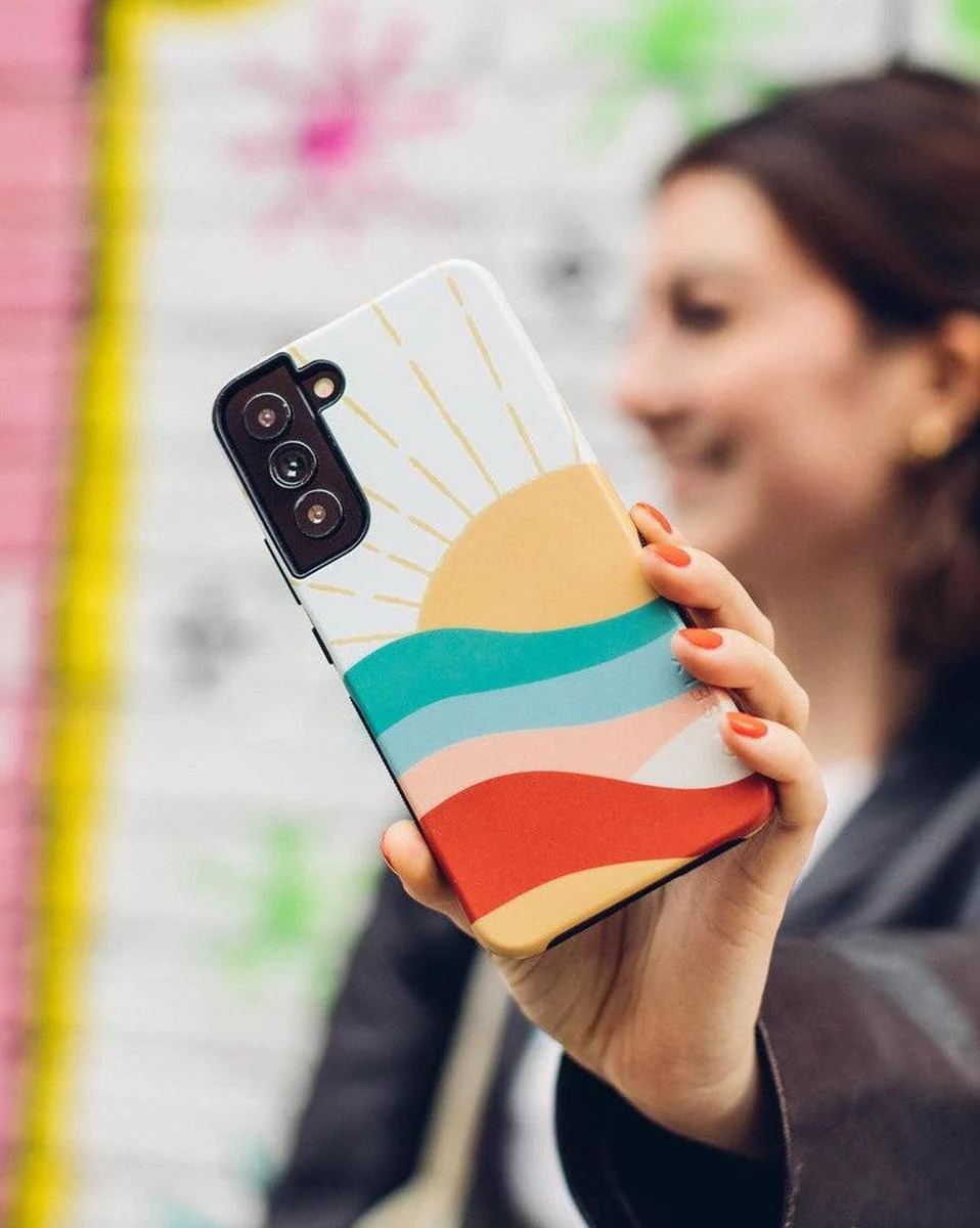 Here Comes the Sun | Colorblock Sunset Samsung Case - Image 19