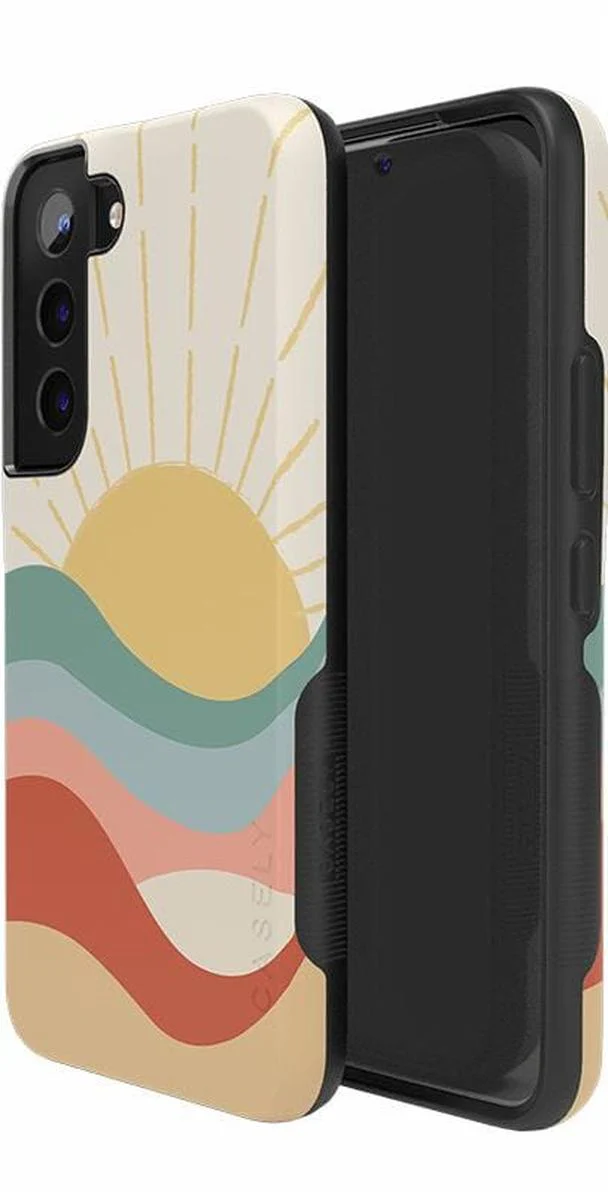 Here Comes the Sun | Colorblock Sunset Samsung Case - Image 2