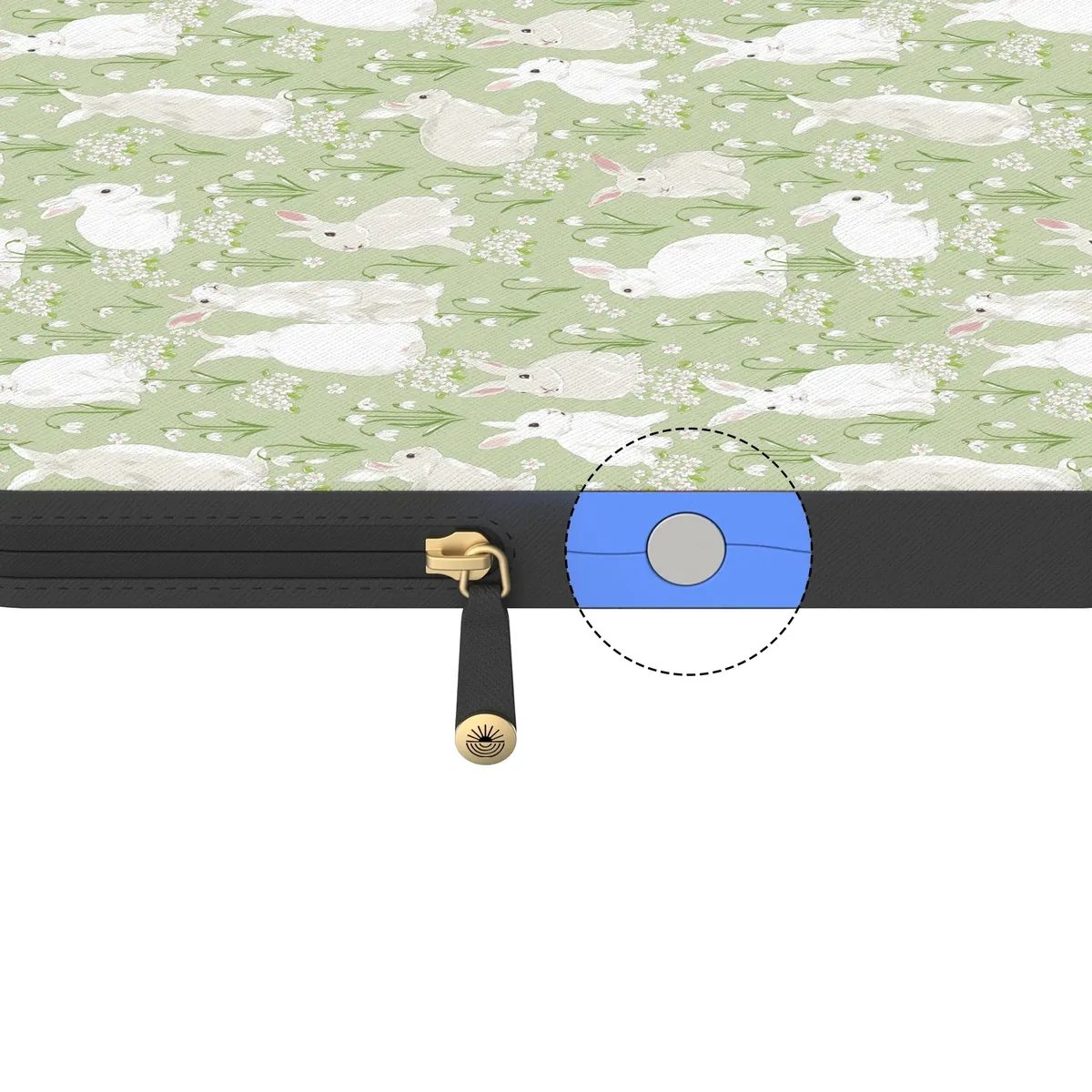 Hop to it | Green Bunny Laptop Case - Image 15