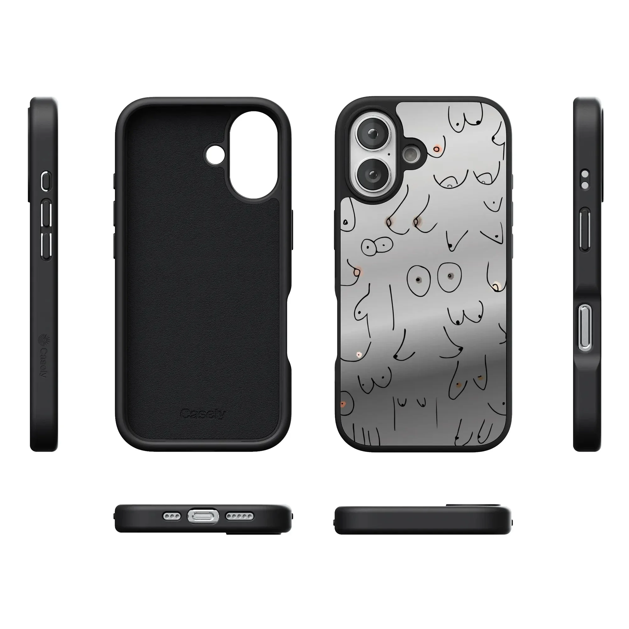 I'm With Her | Black & White Boobs Case - Image 149
