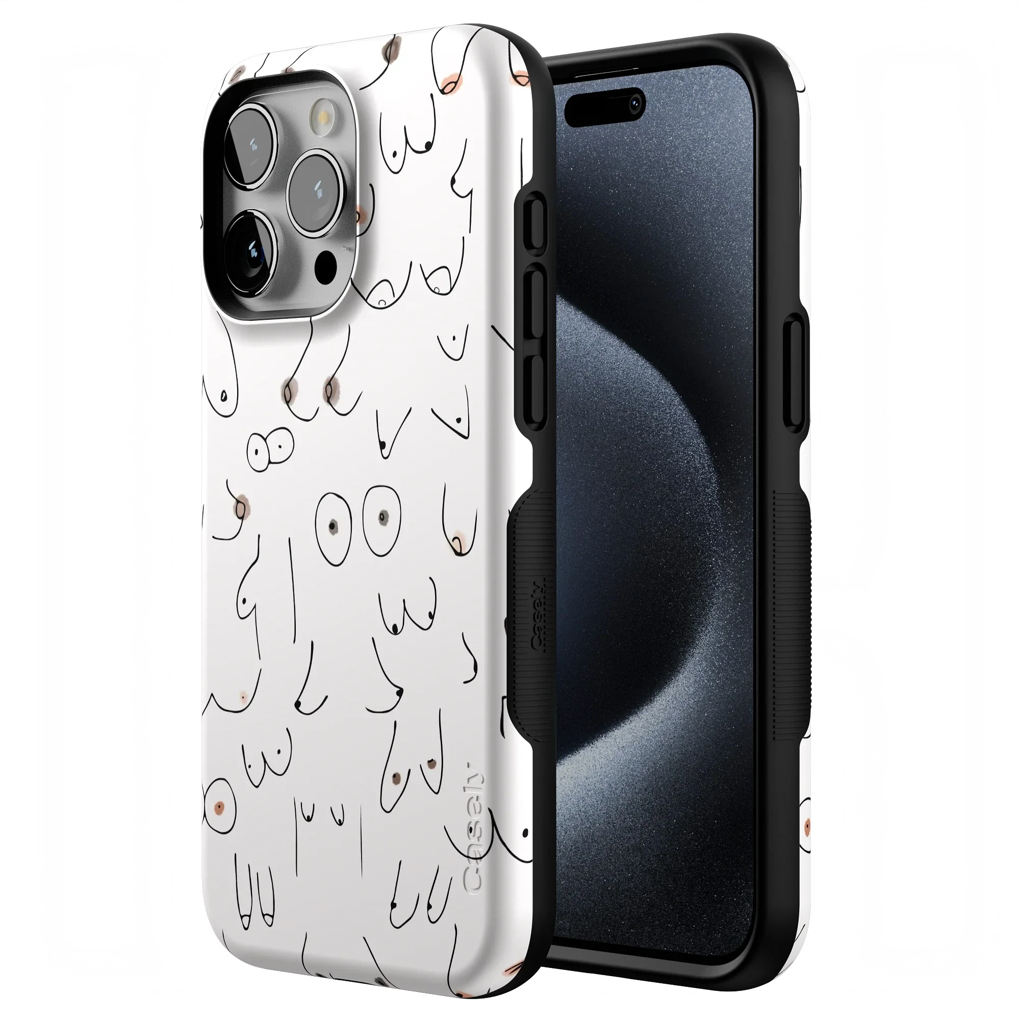 I'm With Her | Black & White Boobs Case - Image 159