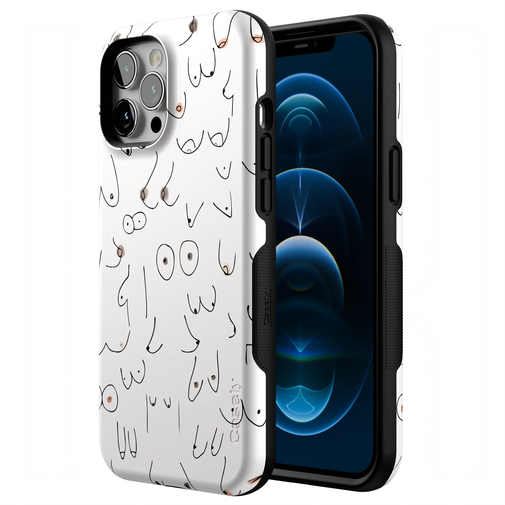 I'm With Her | Black & White Boobs Case - Image 163