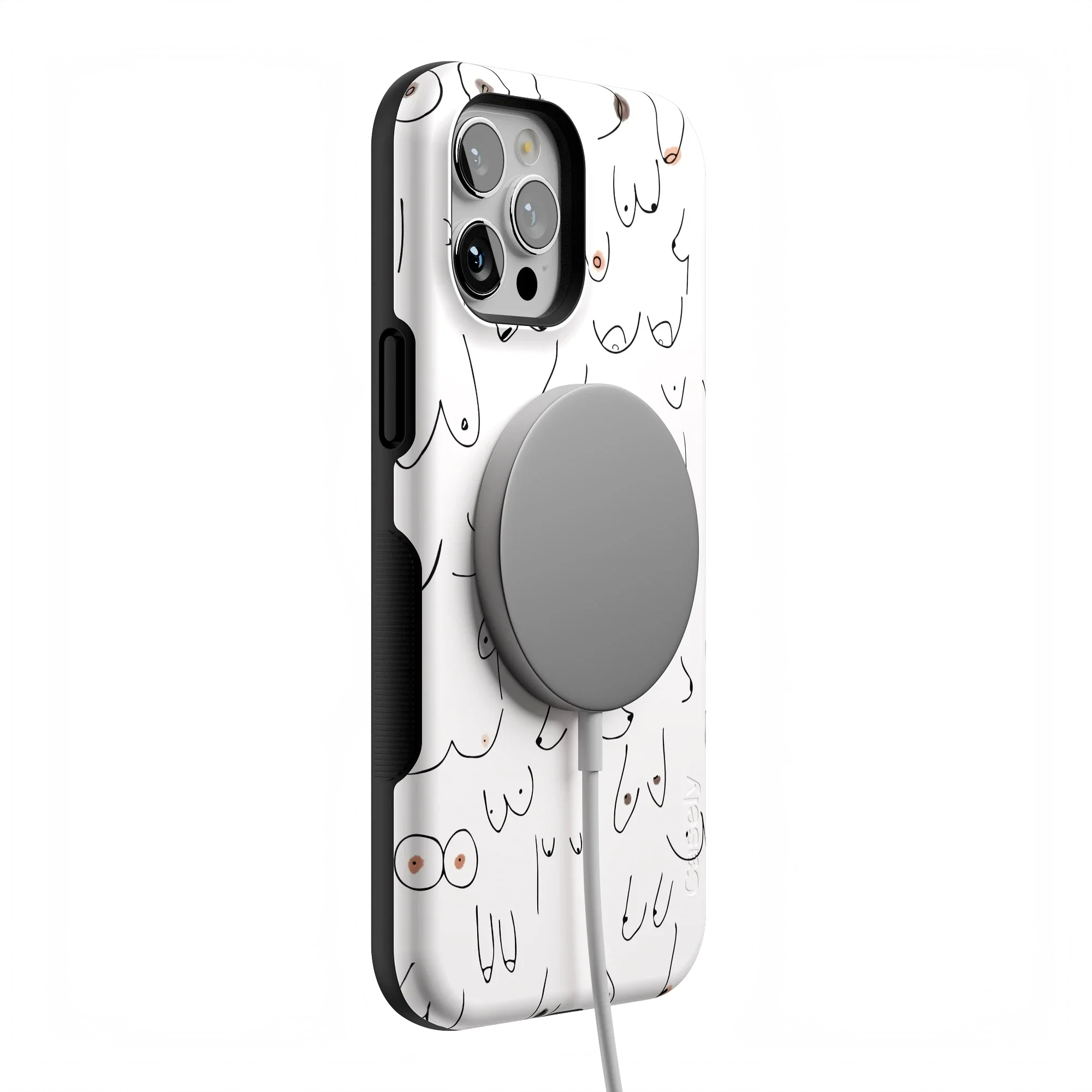 I'm With Her | Black & White Boobs Case - Image 165