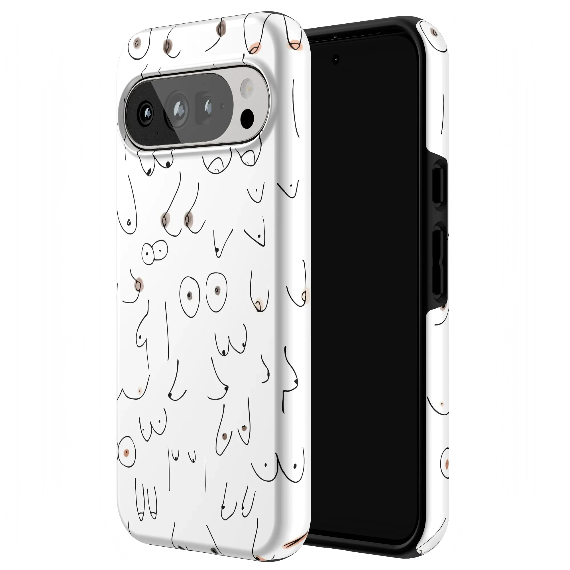I'm With Her | Black & White Boobs Case - Image 205