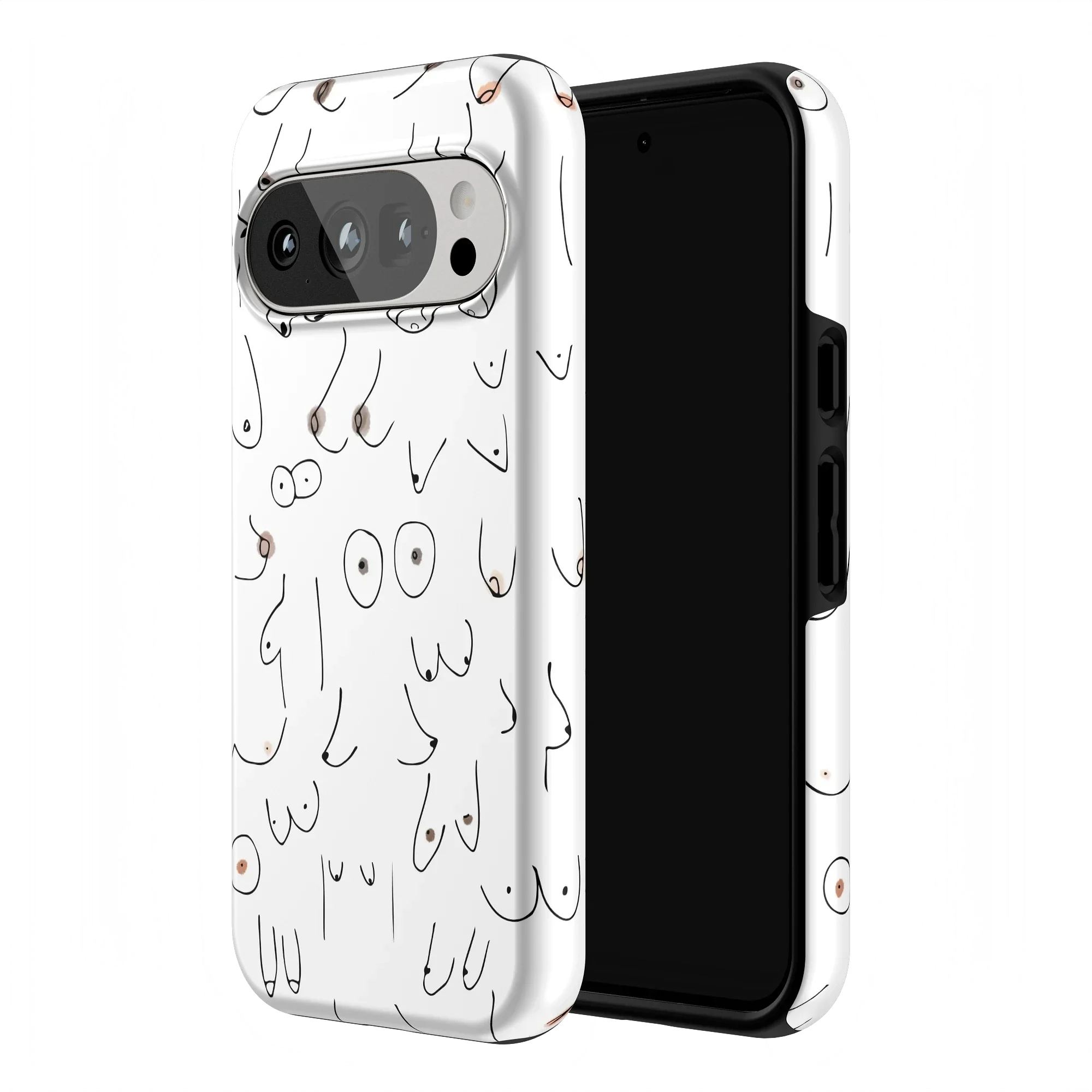 I'm With Her | Black & White Boobs Case - Image 209