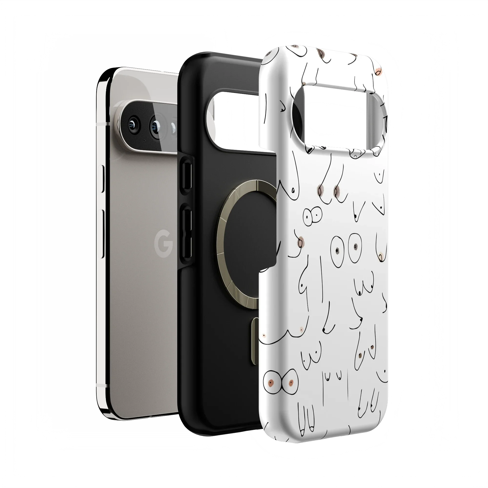 I'm With Her | Black & White Boobs Case - Image 211