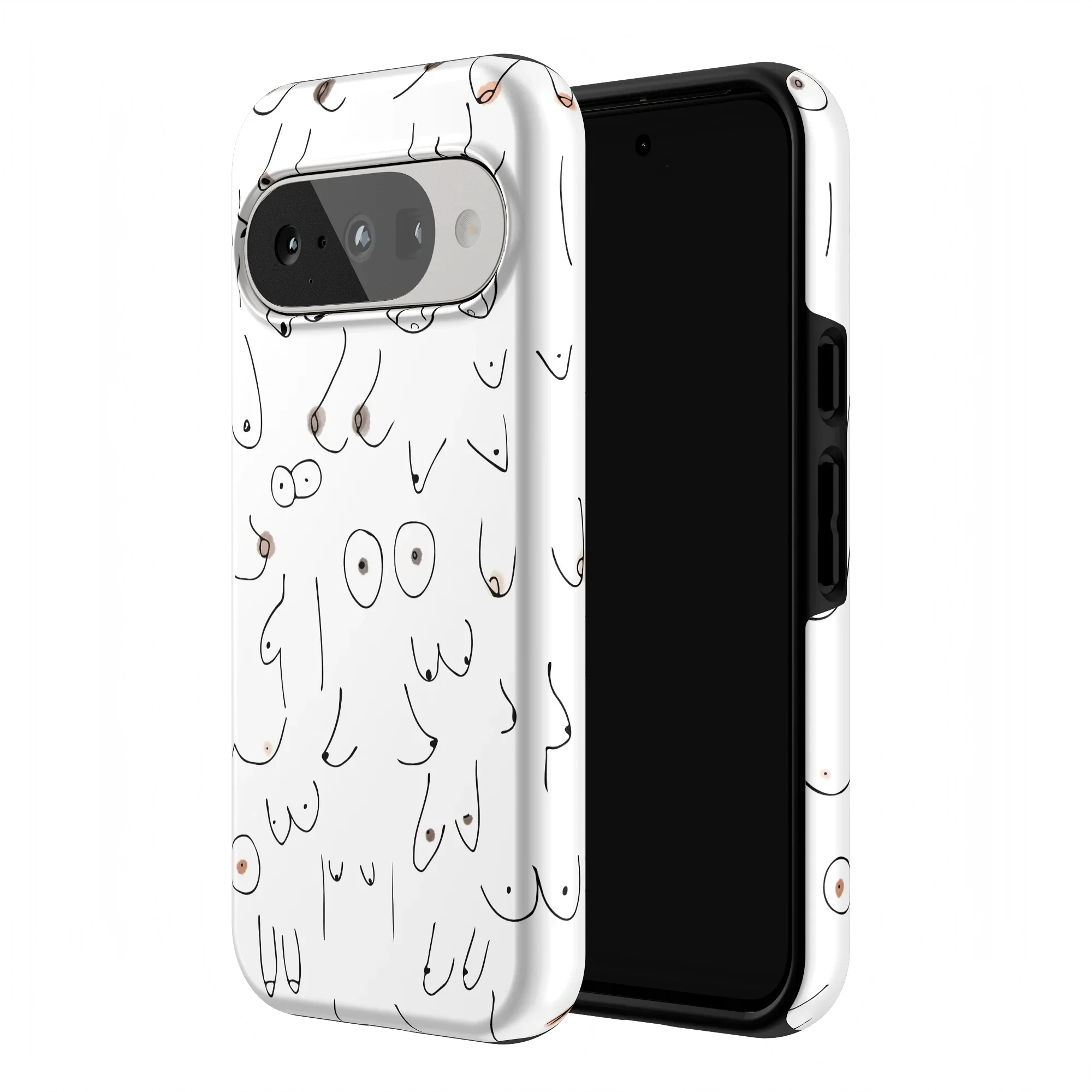 I'm With Her | Black & White Boobs Case - Image 213