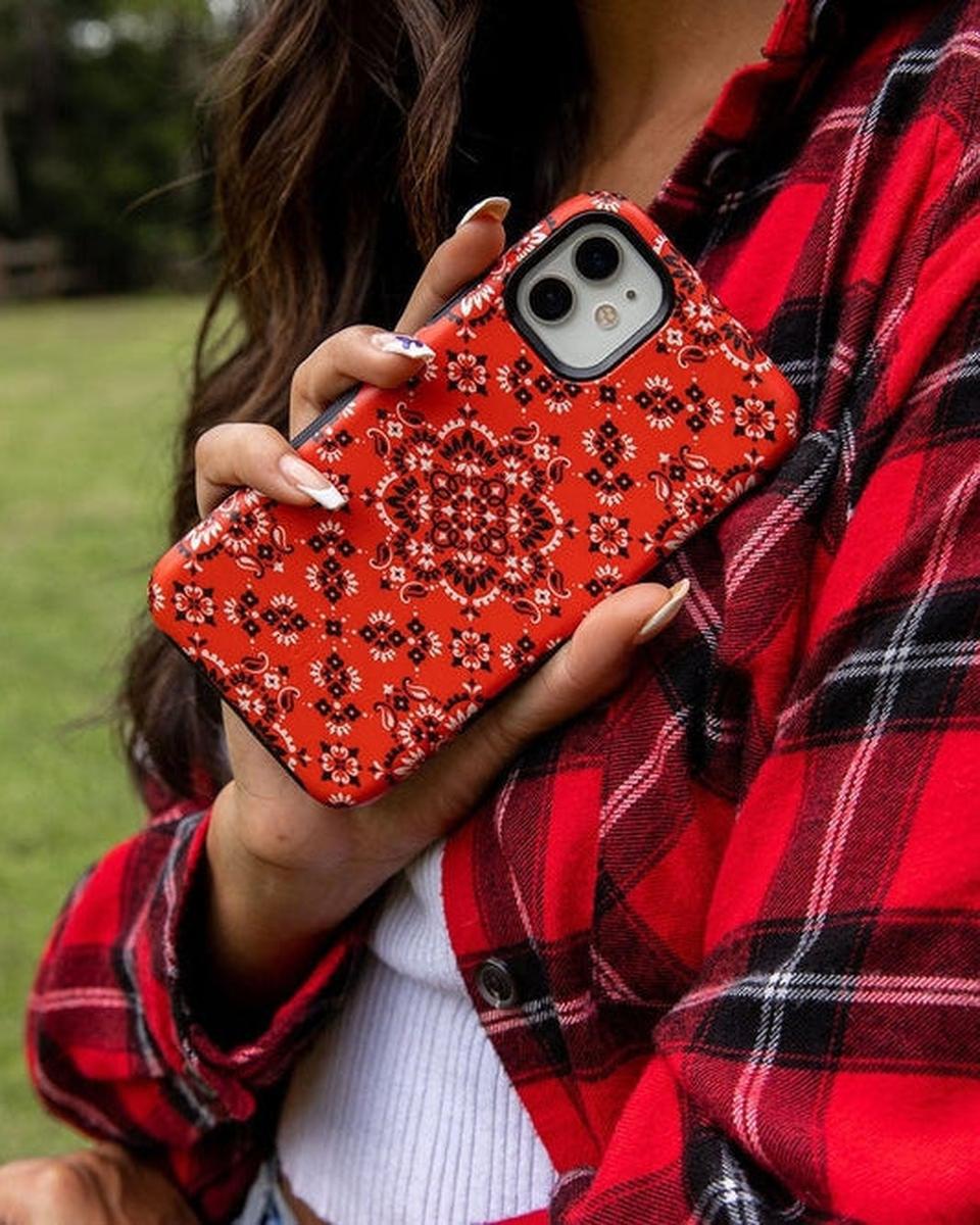 I'm with the Band | Red Bandana Print Case - Image 37