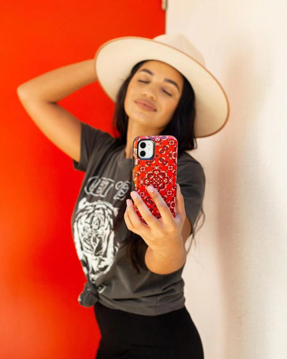 I'm with the Band | Red Bandana Print Samsung Case - Image 11