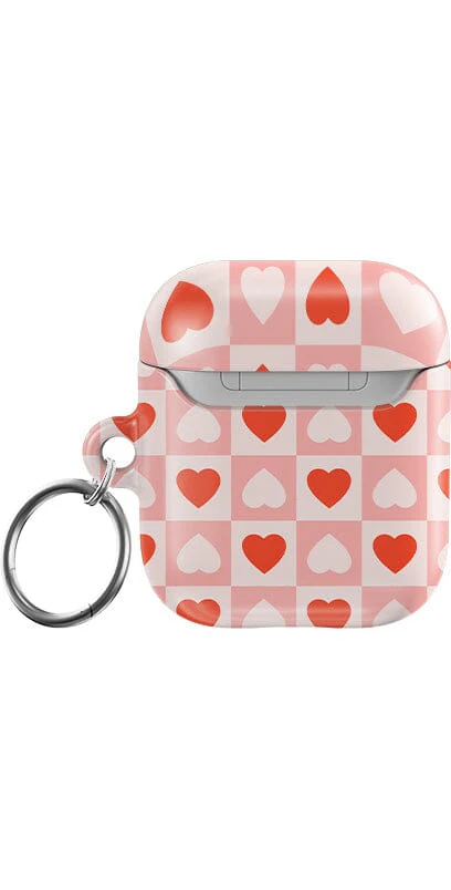 King of My Heart | Checkered Hearts AirPods Case - Image 3