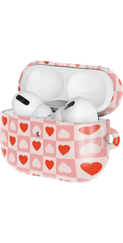 King of My Heart | Checkered Hearts AirPods Case - Image 7
