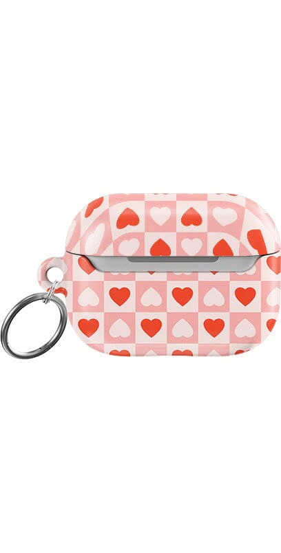King of My Heart | Checkered Hearts AirPods Case - Image 8