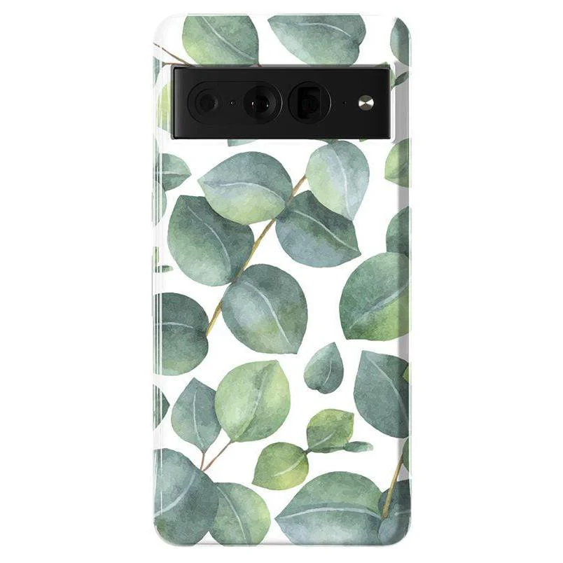 Leaf Me Alone | Green Floral Print Google Pixel Case - Image 5