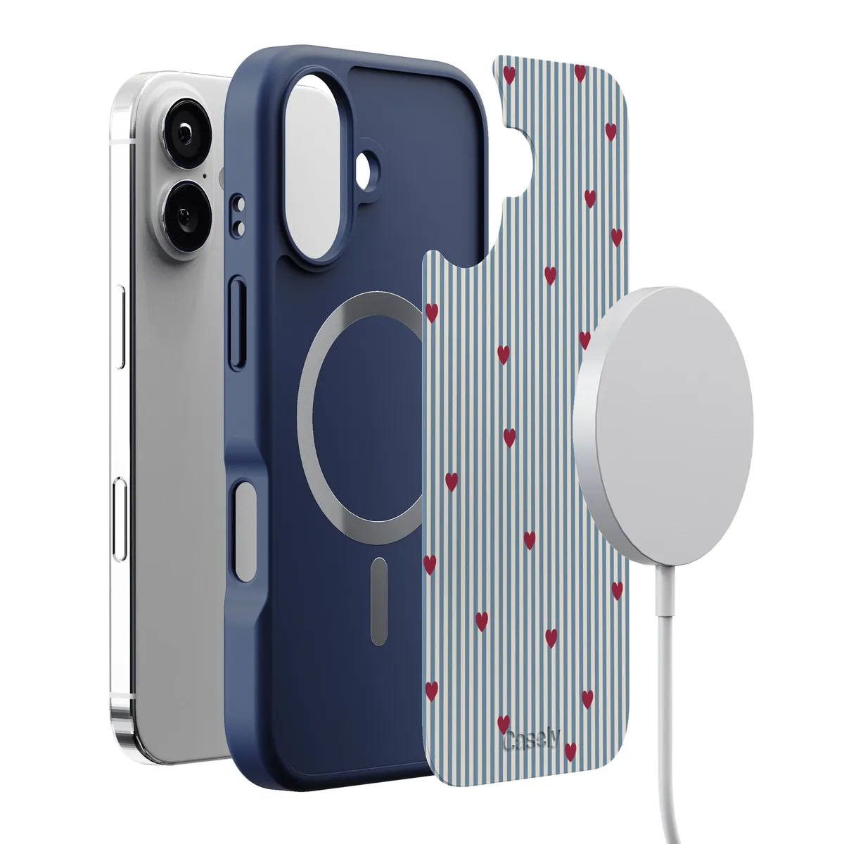 Love Lines | Blue Stripes Case - Image 179
