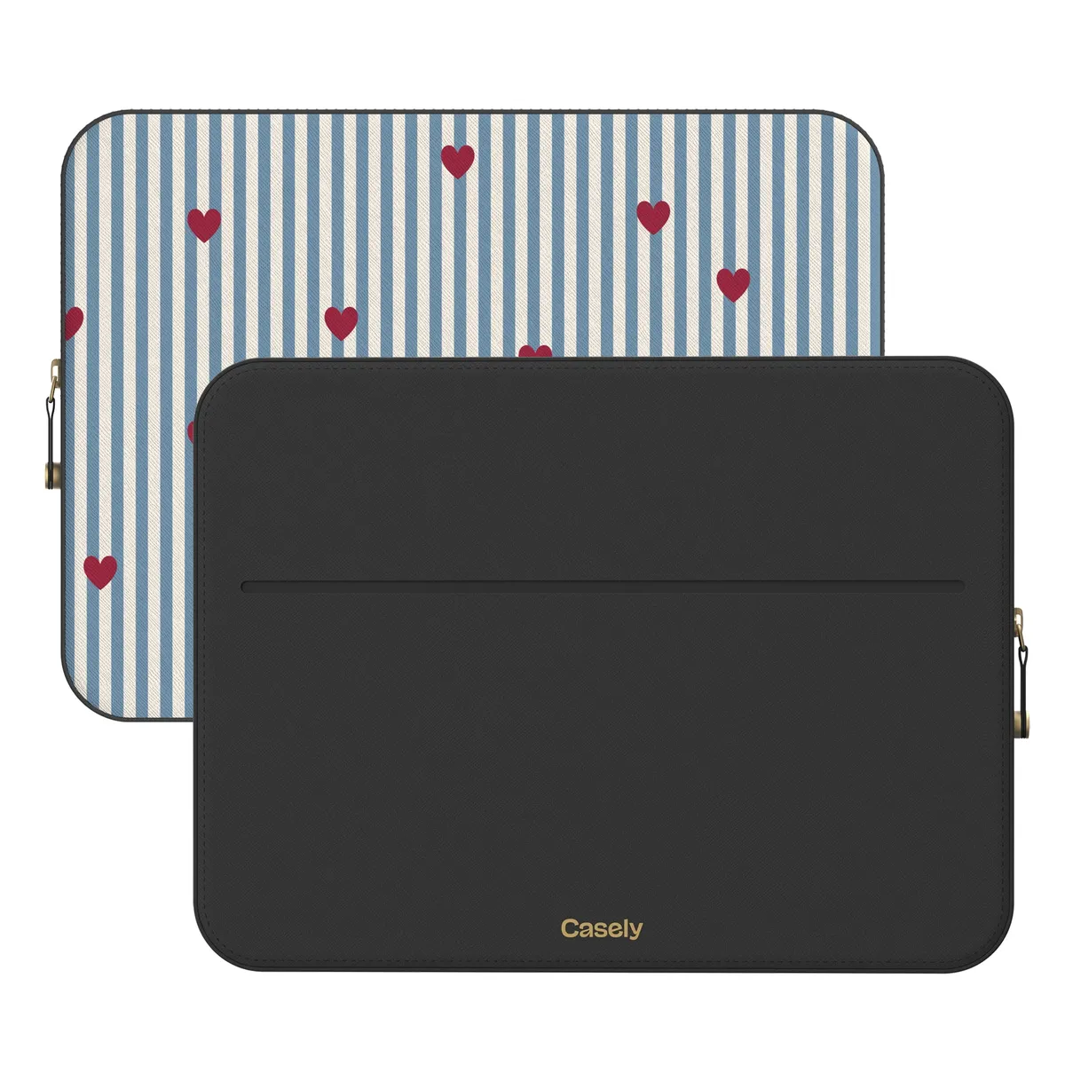 Love Lines | Blue Stripes Laptop Case - Image 2