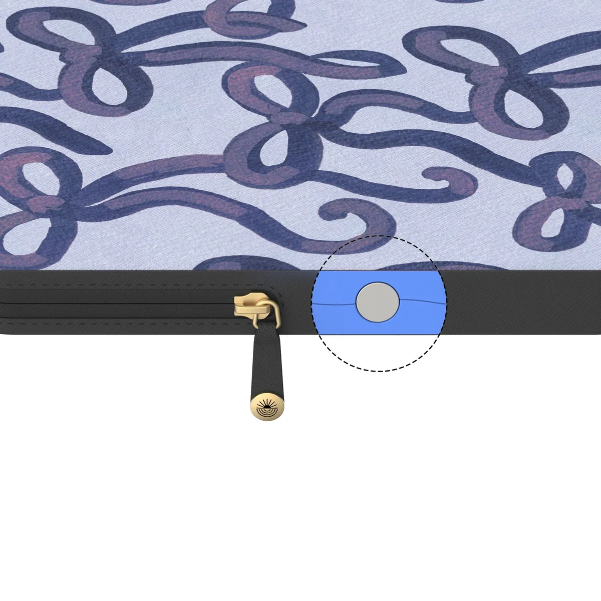 Love Me Knot | Blue Bow Laptop Case - Image 15
