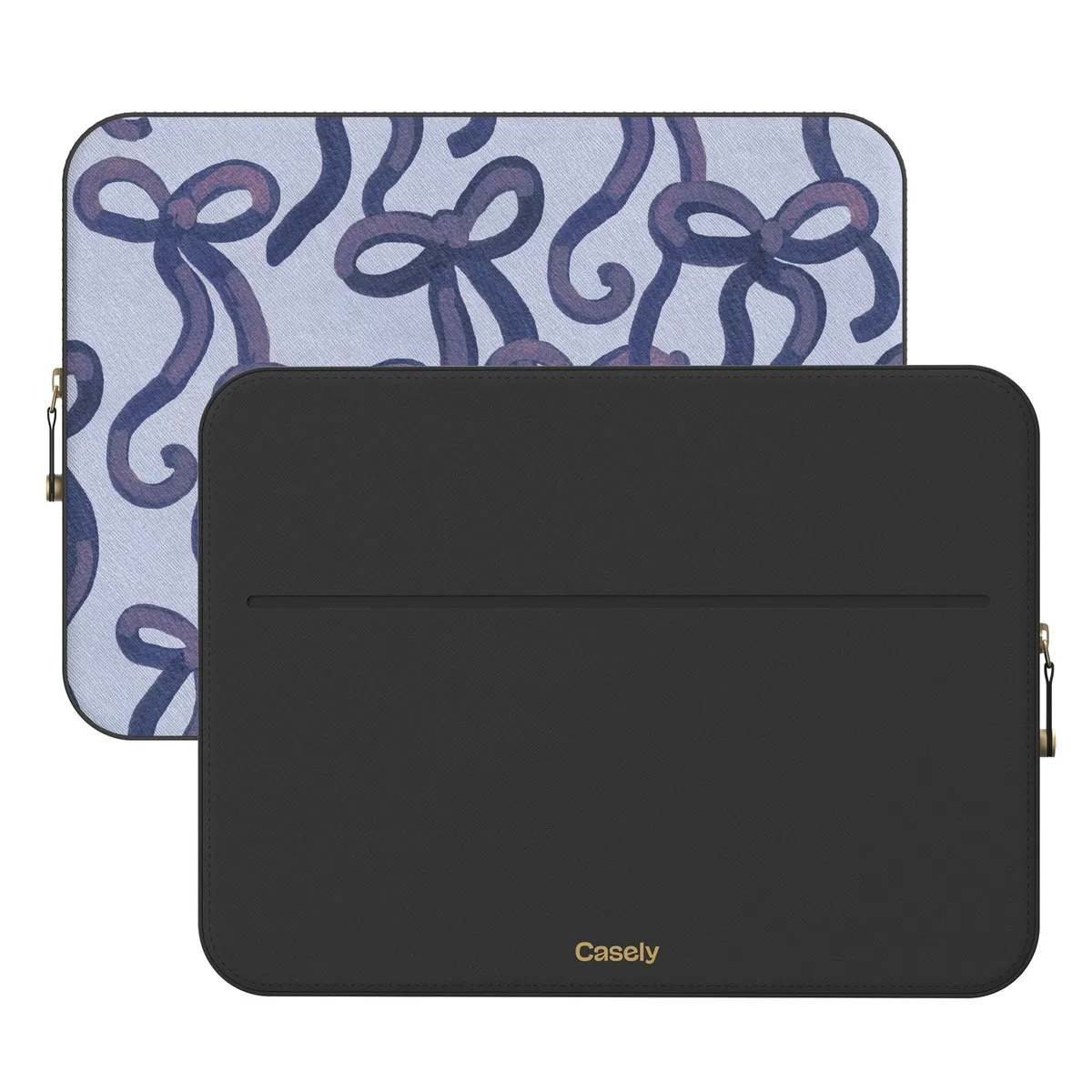 Love Me Knot | Blue Bow Laptop Case - Image 2