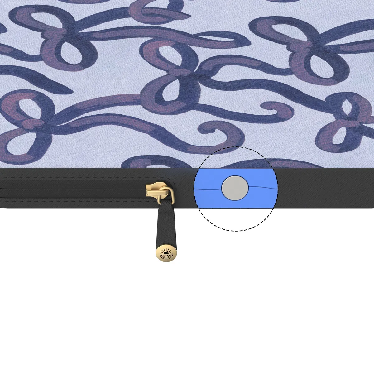 Love Me Knot | Blue Bow Laptop Case - Image 5
