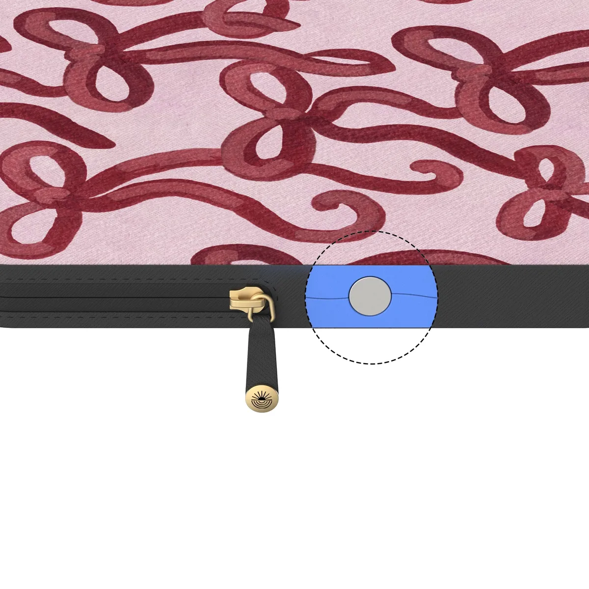 Love Me Knot | Mauve Bow Laptop Case - Image 5