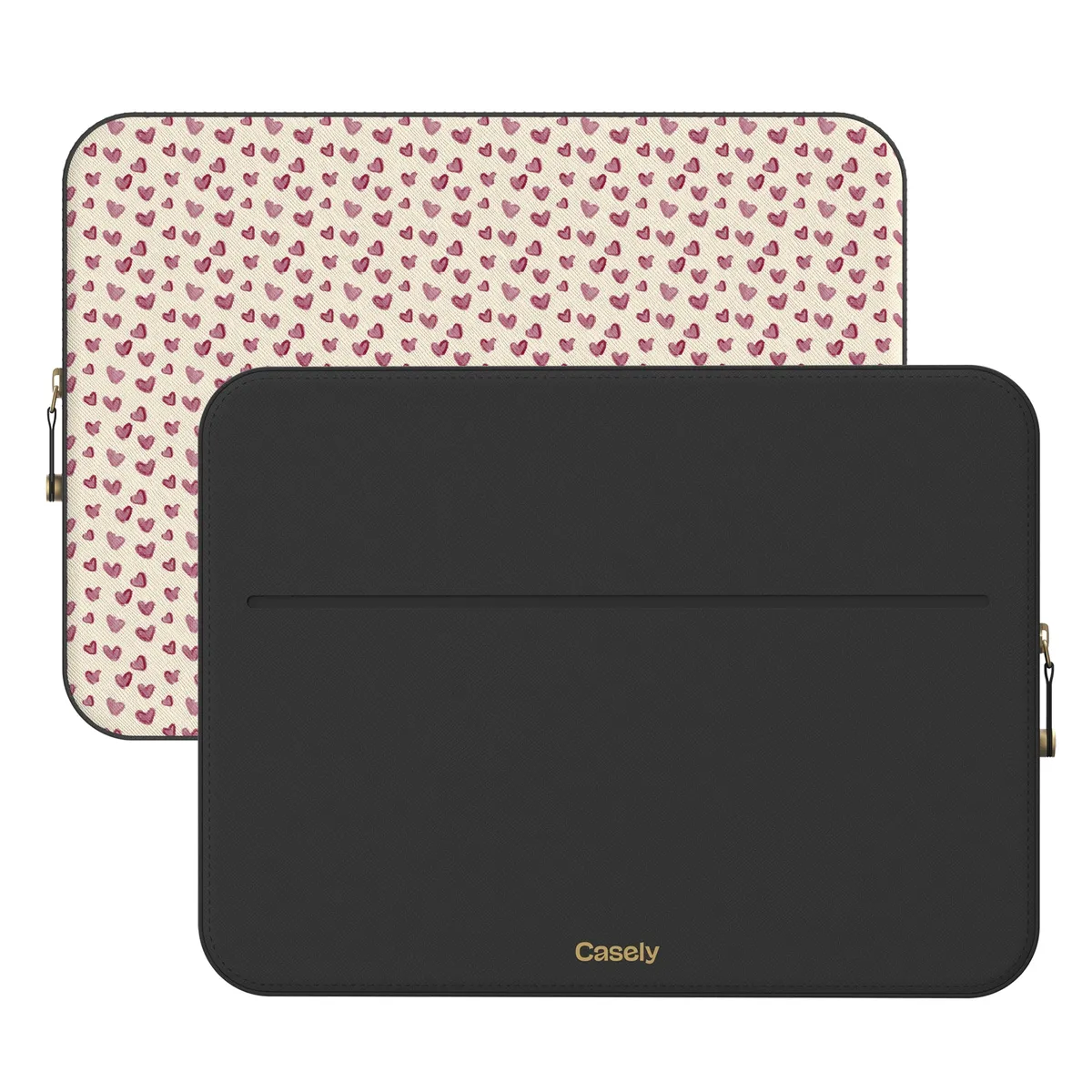 Lovebug | Mauve Hearts Laptop Case - Image 12